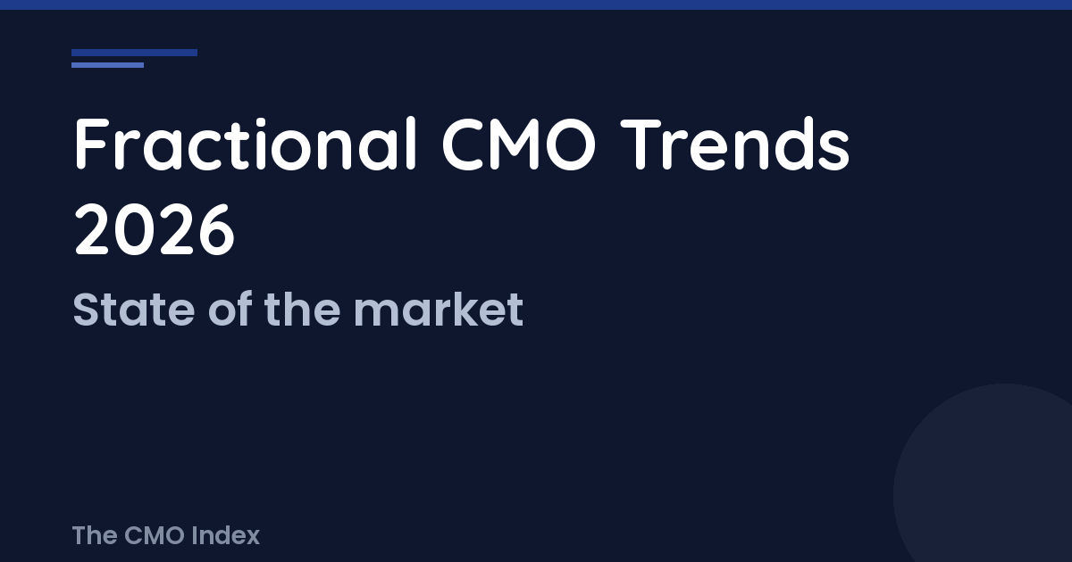 Fractional CMO Trends 2026: The State of the Market