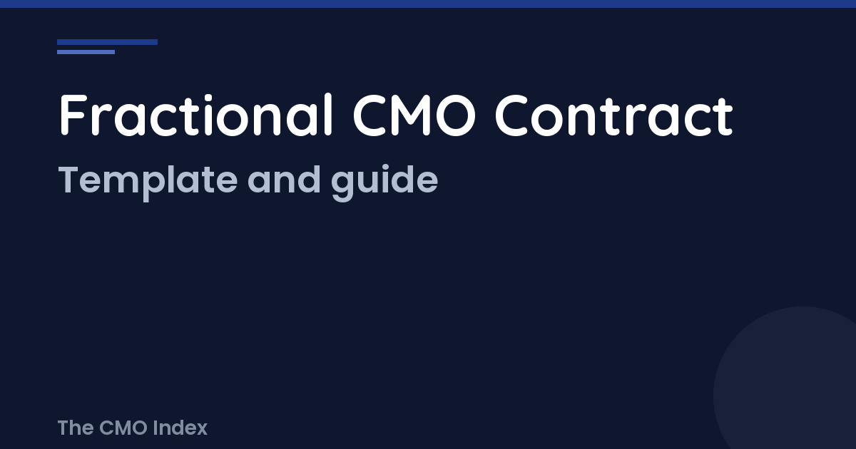 Fractional Cmo Contract Template