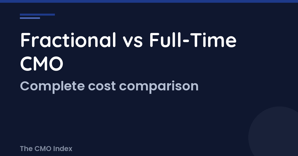 Fractional CMO vs. Full-Time CMO: The Complete Comparison for 2026